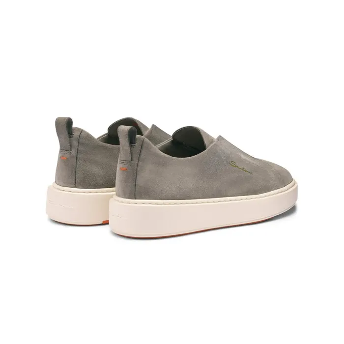 Women Grey Suede SlipOn Sneaker Santoni Sneakers