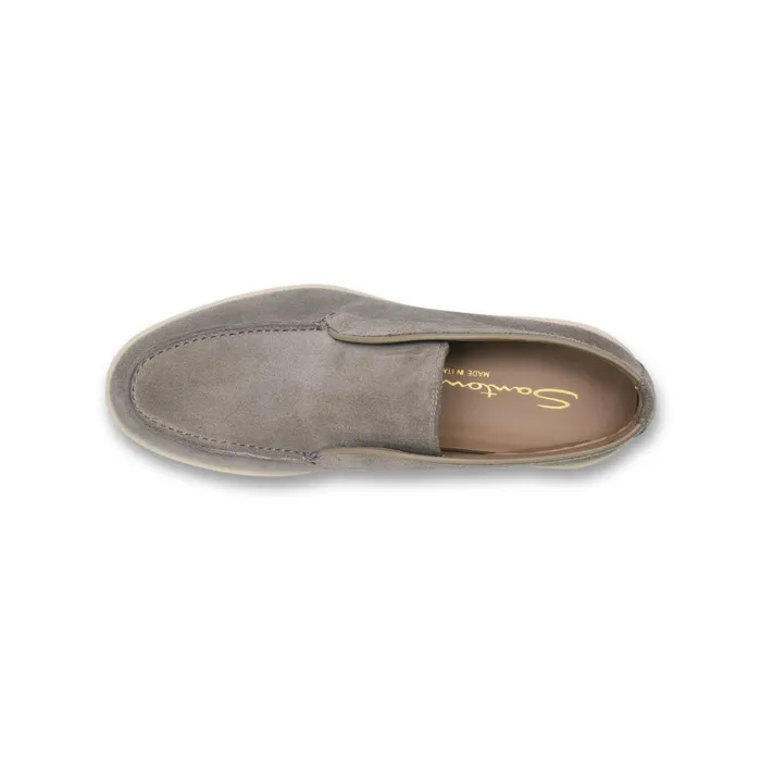 Women Grey Suede SlipOn Sneaker Santoni Sneakers