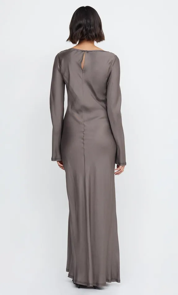 Women Guests Bec Bridge KAI LONG SLEEVE SPLIT MAXI DRESS Pewter