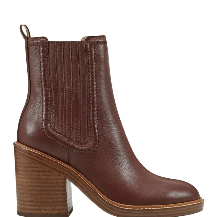 Women Halida Tailored Bootie Dark Natural Marc Fisher Dress Boots