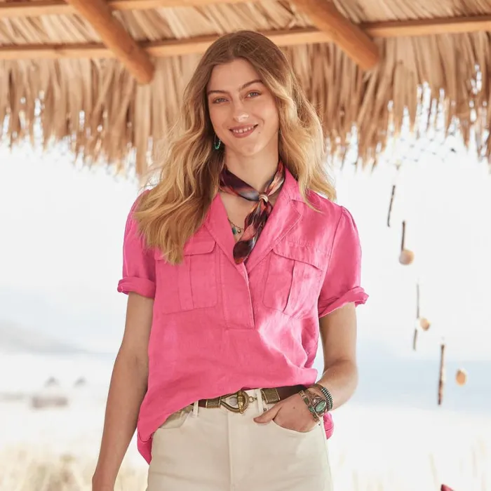 Women Highlands Camp Shirt White Sundance Catalog Tops Women Highlands Camp Shirt White Sundance Catalog Tops