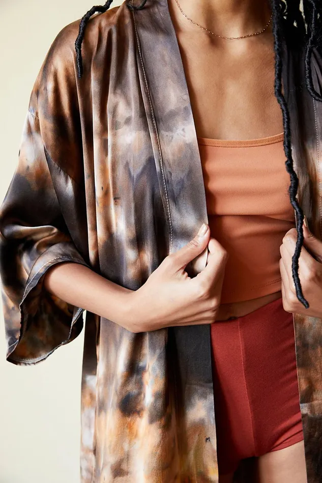 Women Jackets Free People Element Silk Kimono Venus Combo