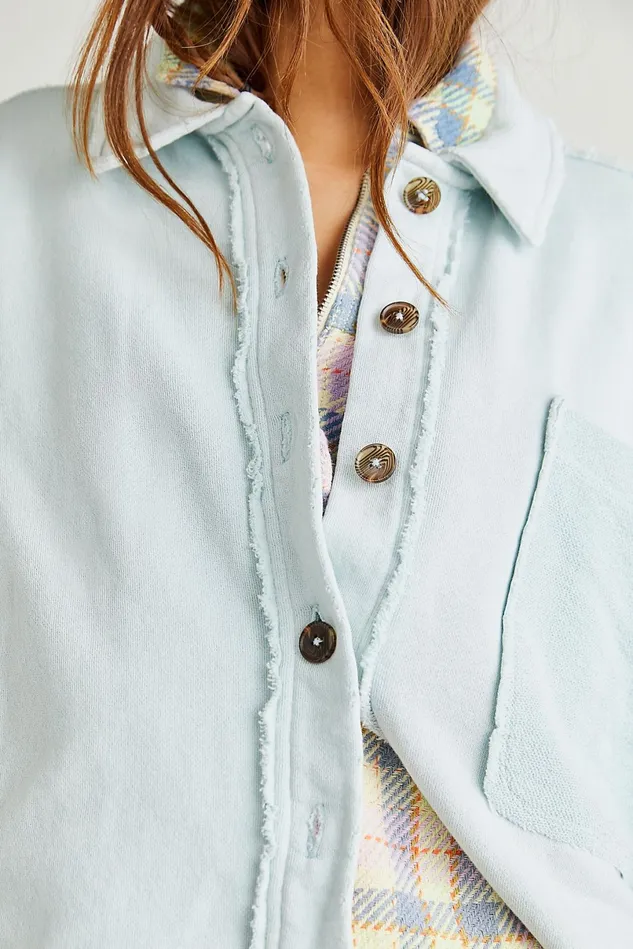 Women Jackets Free People Montauk Shirt Jacket Sea Washed