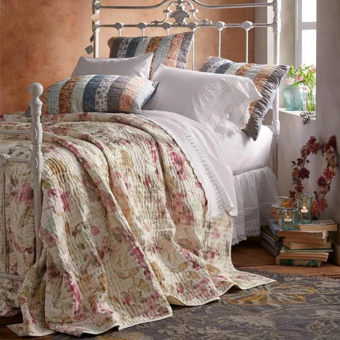 Women Jasmine Bloom Quilt Sundance Catalog Bedding and Bath