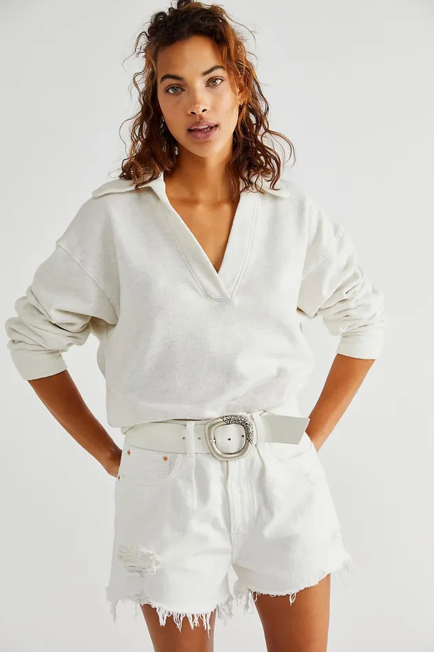 Women Jean Shorts Free People Denimist Brooke Shorts White