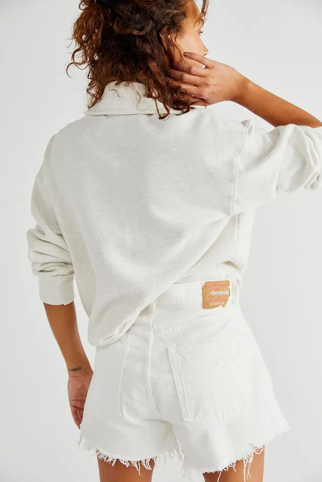 Women Jean Shorts Free People Denimist Brooke Shorts White