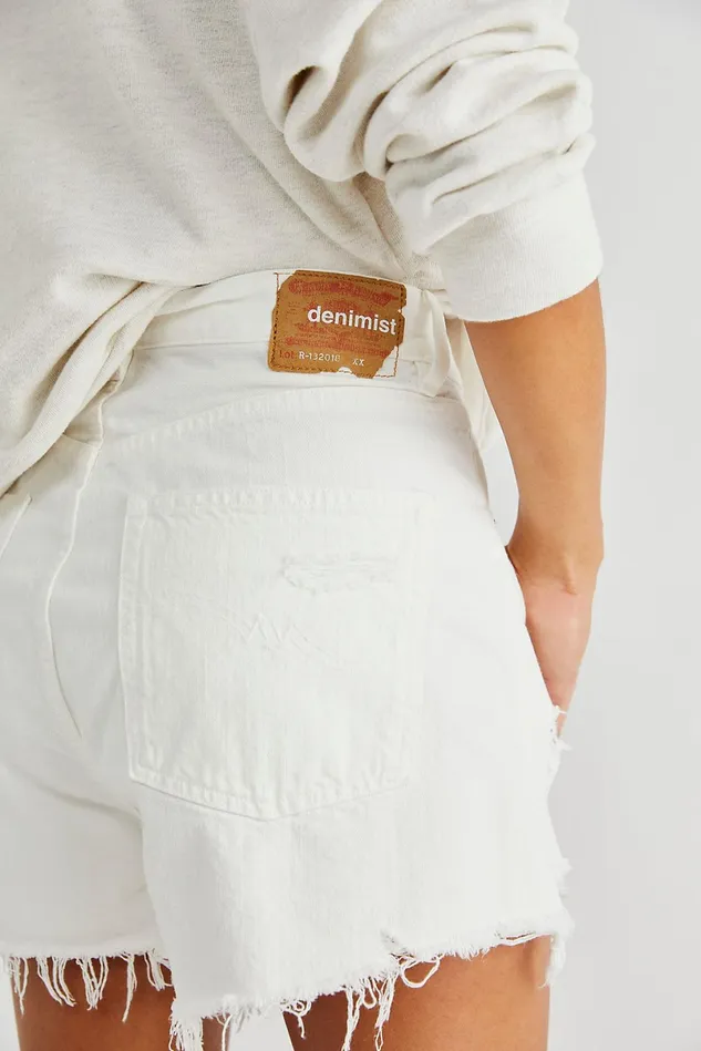 Women Jean Shorts Free People Denimist Brooke Shorts White