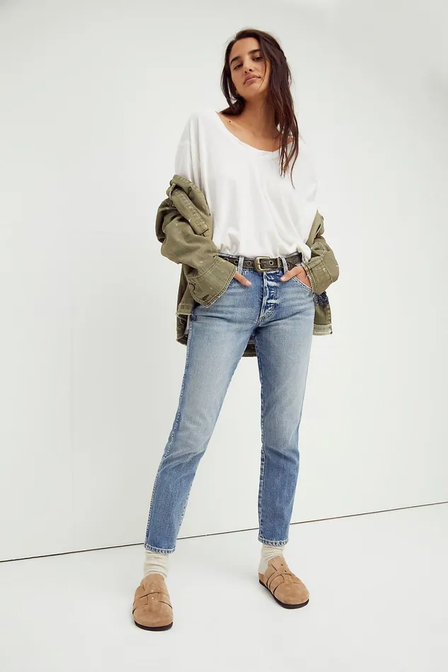 Women Jeans Free People AMO Tomboy Jean Charmer