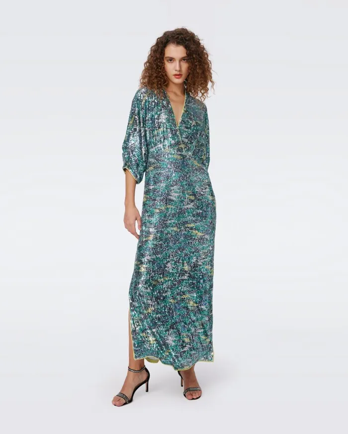 Women Jessel Sequin Dress Flames DVF Dresses