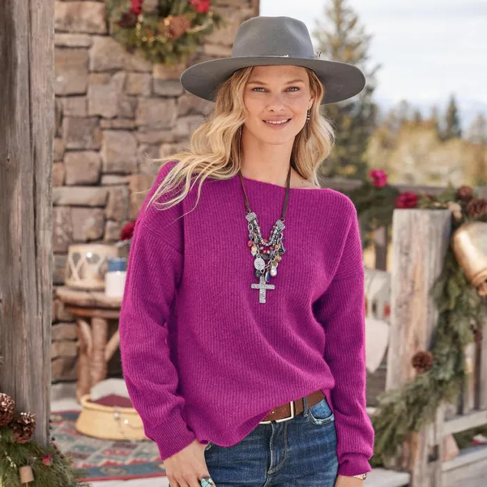 Women Jovie Cashmere Sweater Henna Sundance Catalog Sweaters
