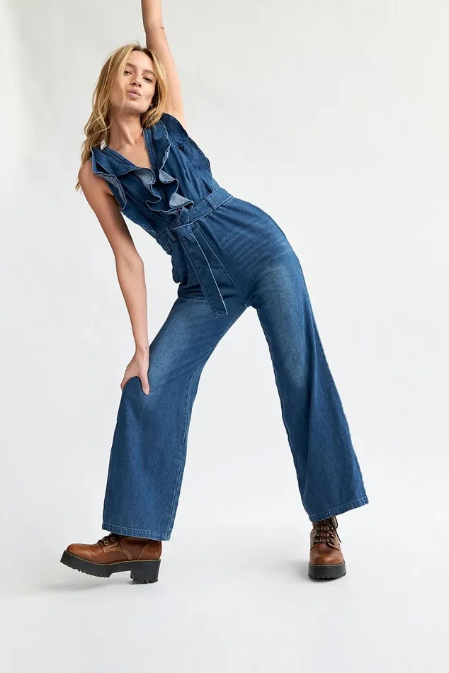 Women Jumpsuits Free People Alena Jumpsuit Indigo