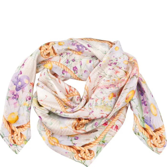Women Karree Daisy White Multi HGL Scarfs
