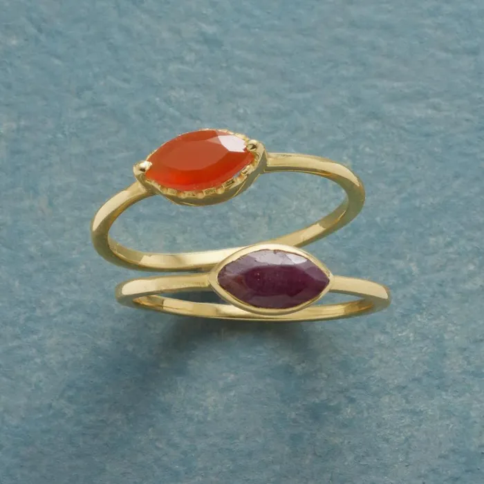 Women Kindled Ring Set Sundance Catalog Rings