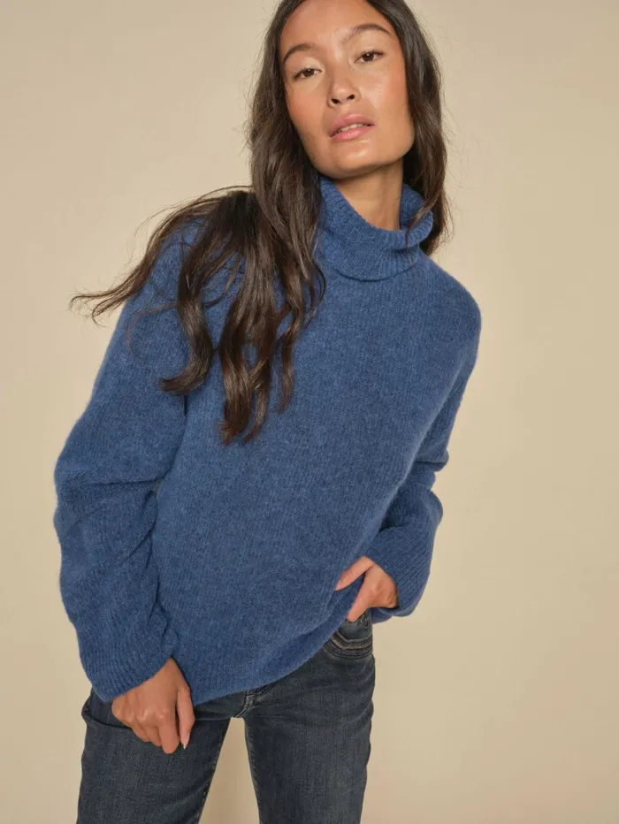 Women Knits MOS MOSH MMAidy Thora Rollneck Knit Set Sail
