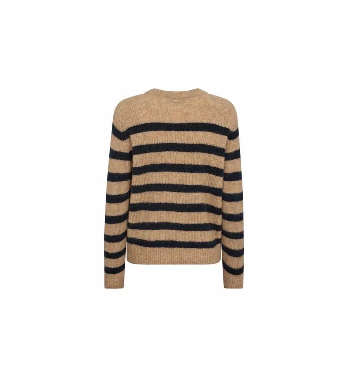 Women Knits MOS MOSH MMThora Stripe Crewneck Knit Tannin