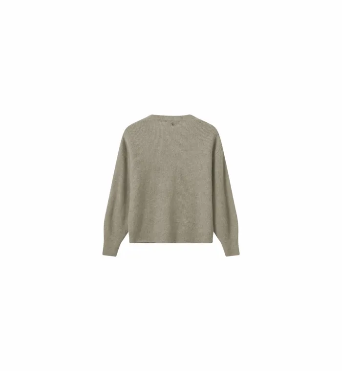 Women Knits MOS MOSH MMThora VNeck Knit Cardigan Feather Gray