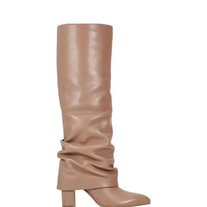 Women Lalita Foldover Dress Boot Light Natural Leather Marc Fisher Boots and Booties Women Lalita Foldover Dress Boot Light Natural Leather Marc Fisher Boots and Booties