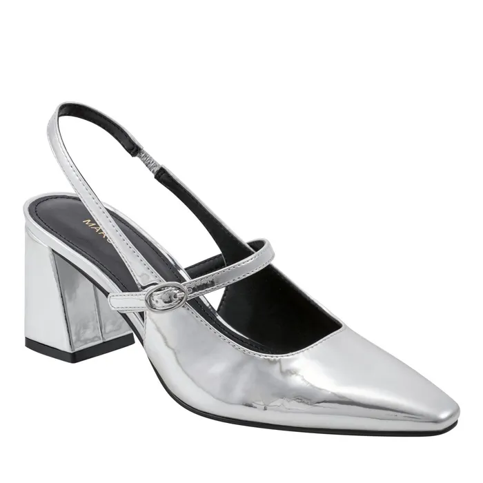 Women Lanai Slingback Pump Silver Marc Fisher Heels and Pumps