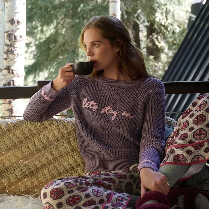 Women Let039s Stay In Sweater Violet Sundance Catalog Sweaters