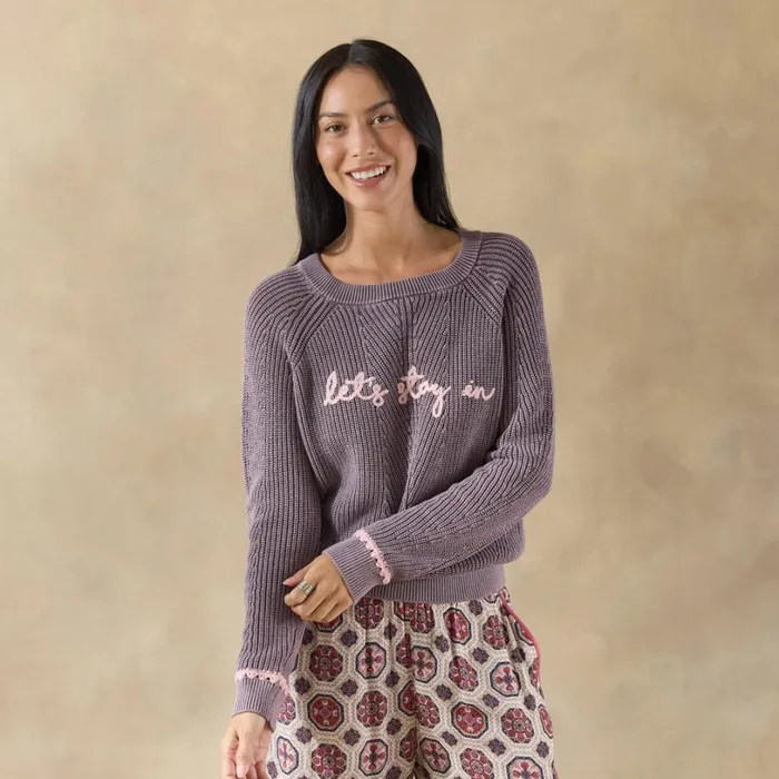 Women Let039s Stay In Sweater Violet Sundance Catalog Sweaters Women Let039s Stay In Sweater Violet Sundance Catalog Sweaters