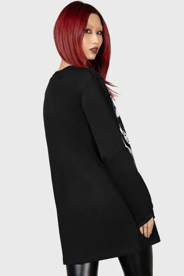 Women Long Sleeves Killstar Blind Mind Long Sleeve Top