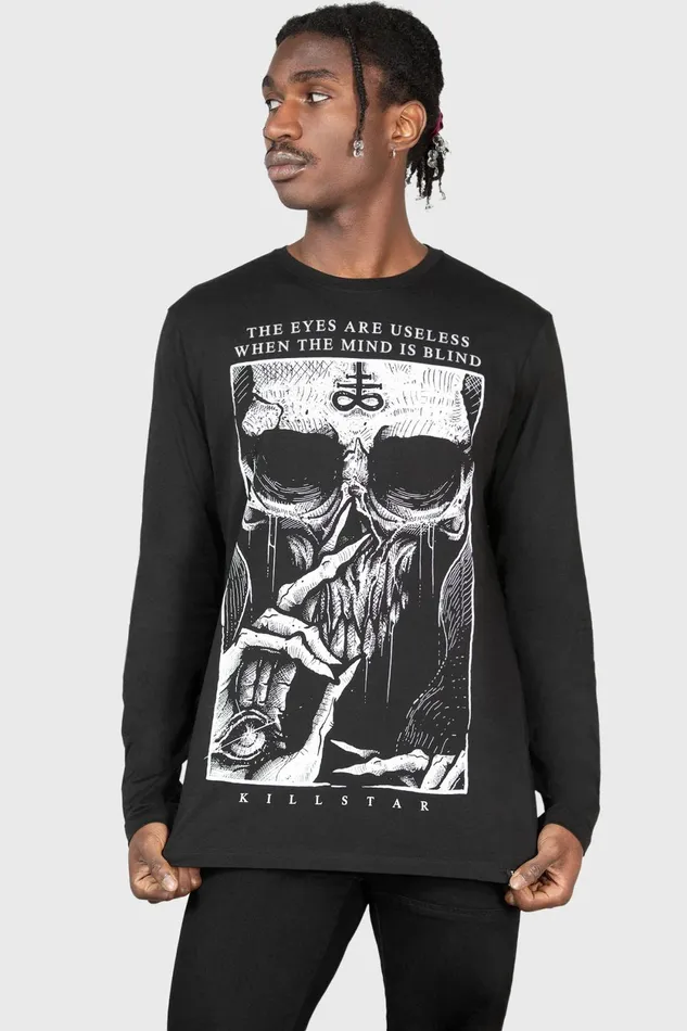 Women Long Sleeves Killstar Blind Mind Long Sleeve Top