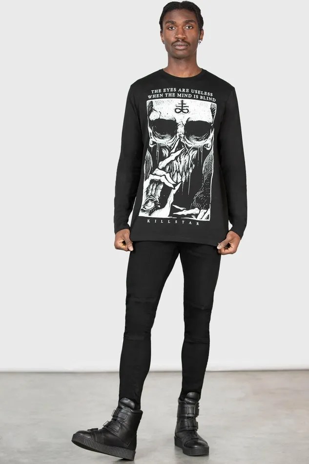 Women Long Sleeves Killstar Blind Mind Long Sleeve Top