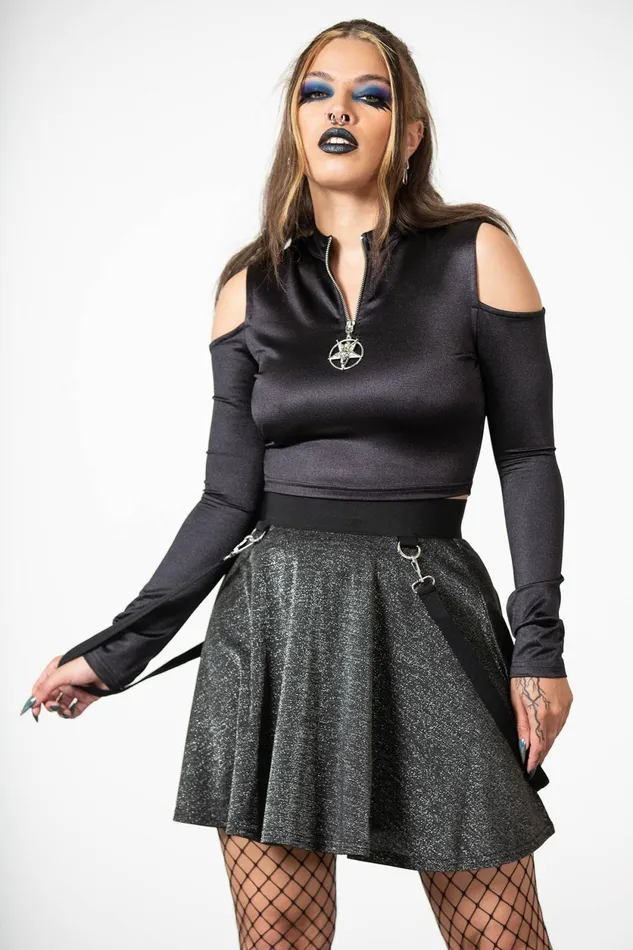 Women Long Sleeves Killstar Knavery Top