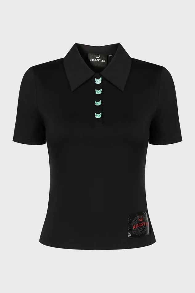Women Long Sleeves Killstar Lil Vampurr Collar Top