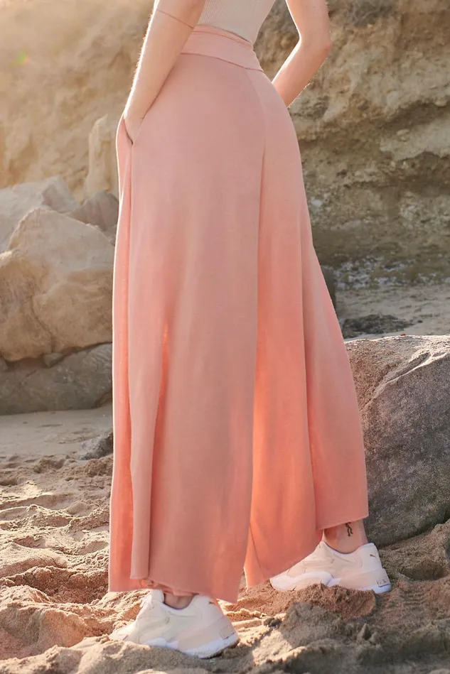 Women Loungewear Free People Wave Rider WideLeg Pants Brushed Apricot