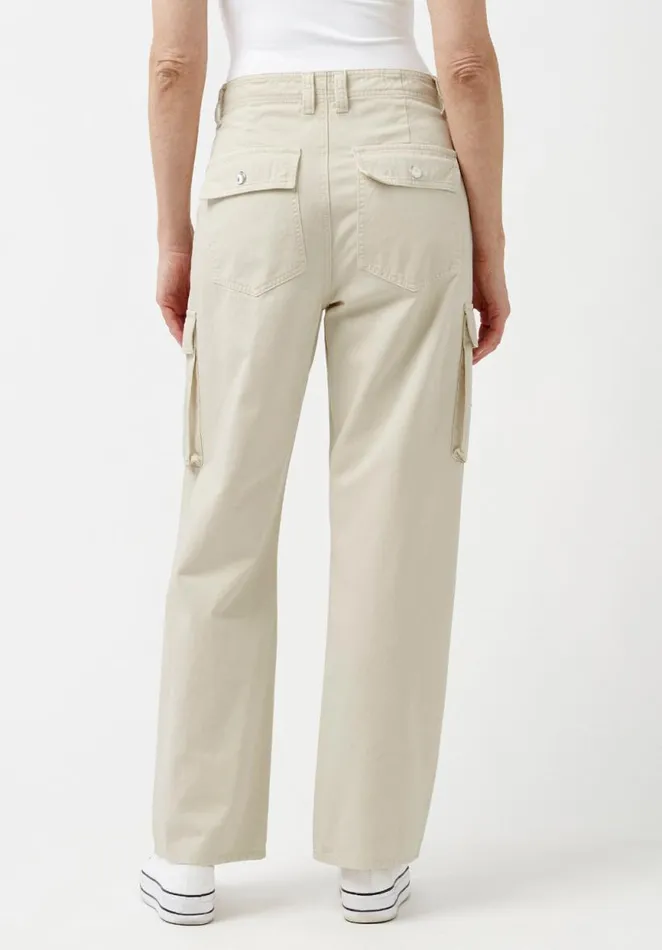 Women Low Rise Straight Gia Beige Cargo Pants Turtledove Buffalo David Bitton Pants
