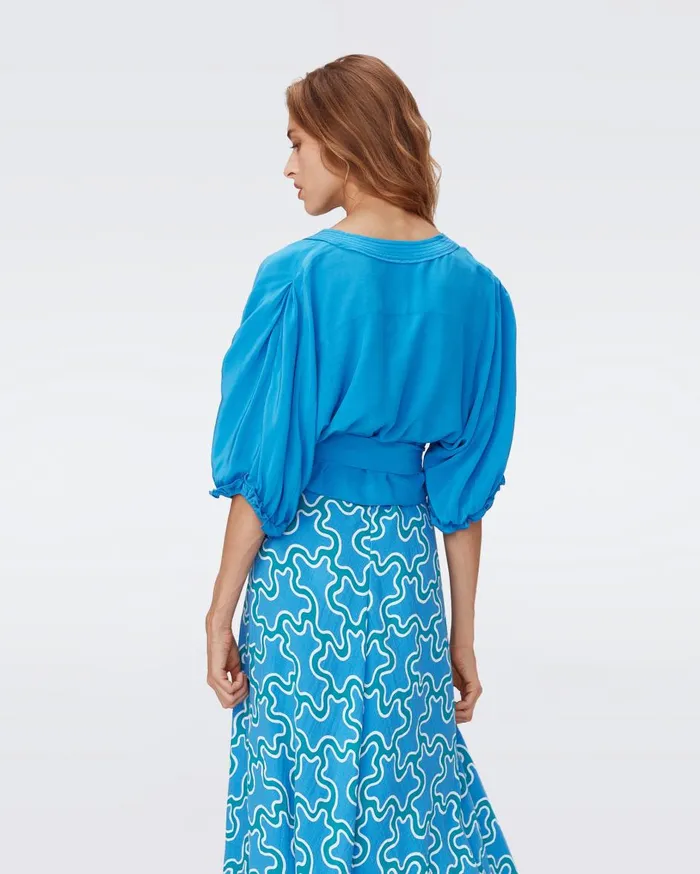Women Lucie Top Blue DVF Tops