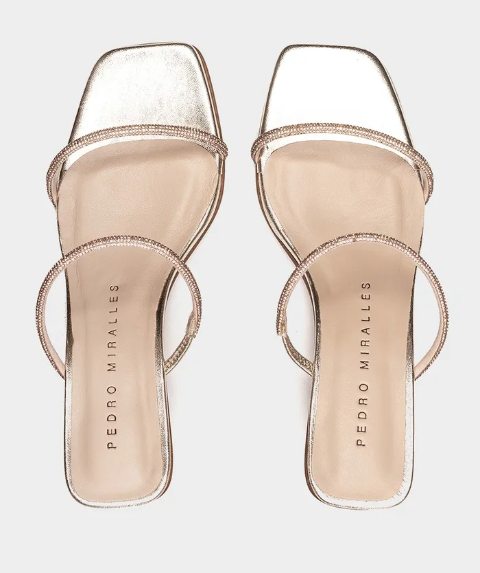 Women Lusail Metallic 8211 Heeled Sandals Pedro Miralles