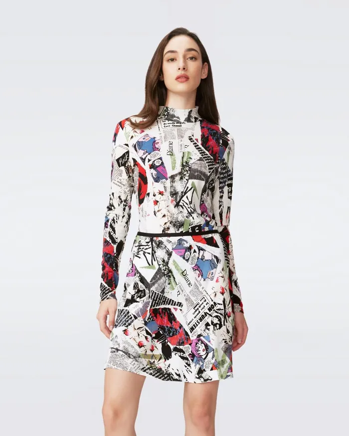 Women Mae Mini Skirt Poster Girl DVF Skirts