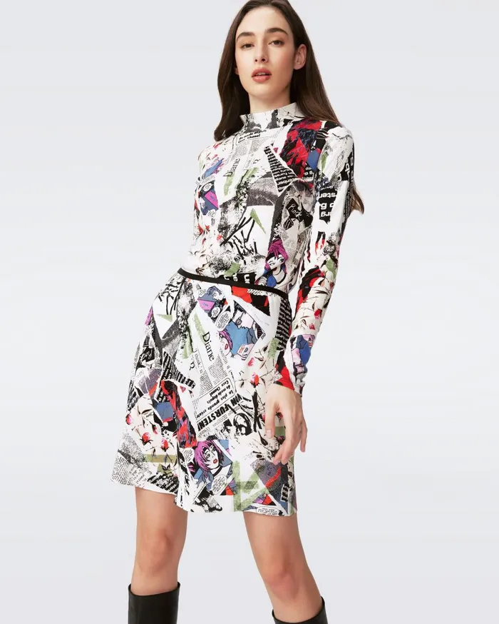 Women Mae Mini Skirt Poster Girl DVF Skirts