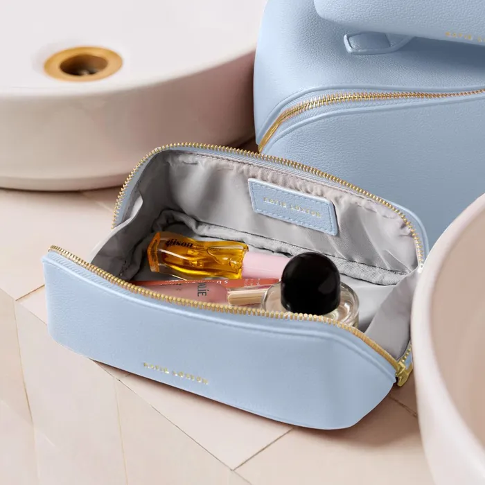Women Makeup and Wash Bags Katie Loxton Small Personalised Makeup Bag In Blue Aura Women Makeup and Wash Bags Katie Loxton Small Personalised Makeup Bag In Blue Aura