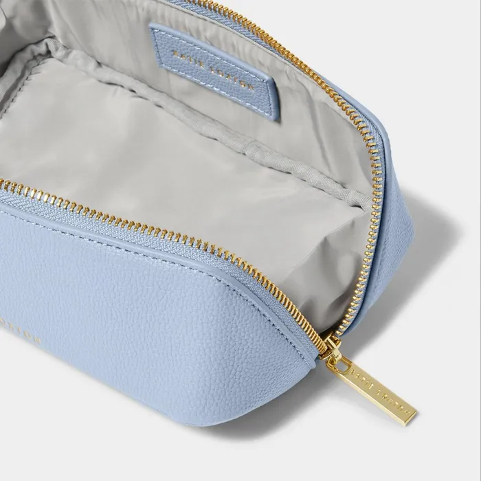 Women Makeup and Wash Bags Katie Loxton Small Personalised Makeup Bag In Blue Aura