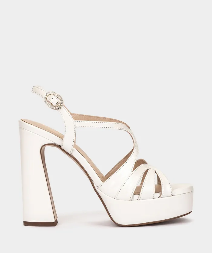 Women Malawi White 8211 Heeled Sandals Pedro Miralles