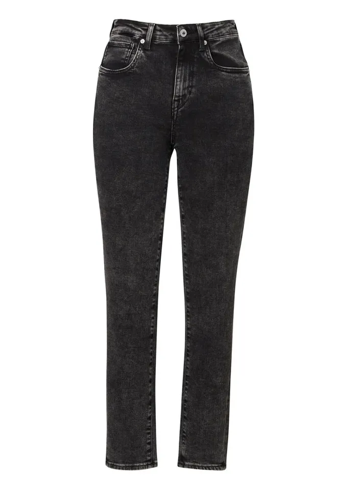 Women Margot Acid Wash Mom Jeans Black Buffalo David Bitton Mom Jeans Margot