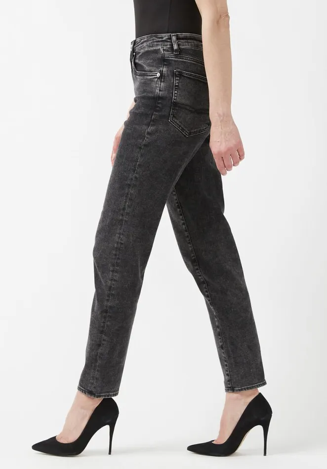 Women Margot Acid Wash Mom Jeans Black Buffalo David Bitton Mom Jeans Margot