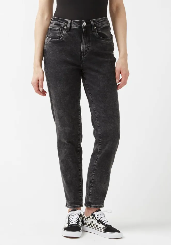 Women Margot Acid Wash Mom Jeans Black Buffalo David Bitton Mom Jeans Margot