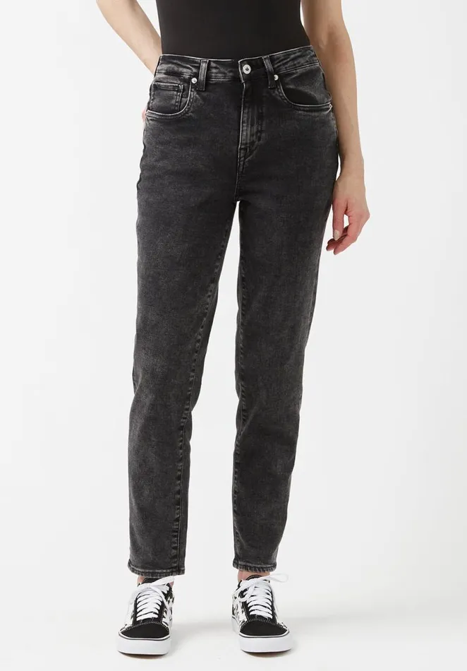 Women Margot Acid Wash Mom Jeans Black Buffalo David Bitton Mom Jeans Margot