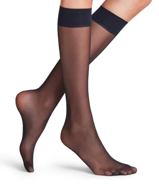 Women Matt Deluxe 20 DEN Women Kneehigh Socks Marine FALKE Fullyfashioned Stockings