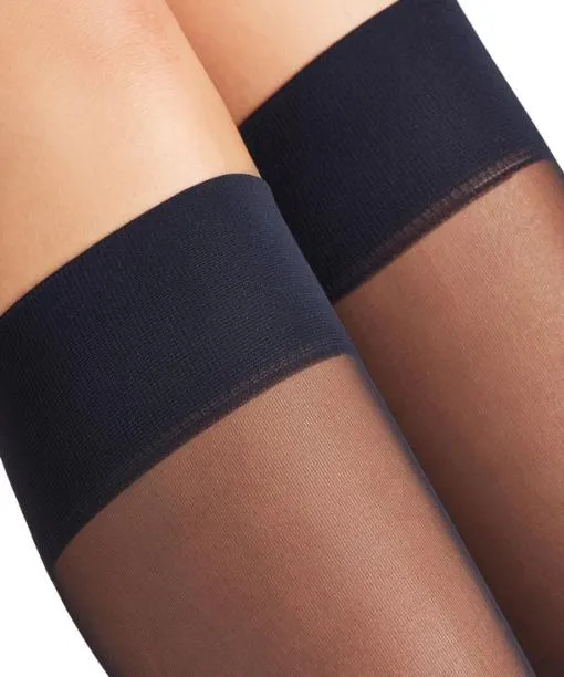 Women Matt Deluxe 20 DEN Women Kneehigh Socks Marine FALKE Fullyfashioned Stockings