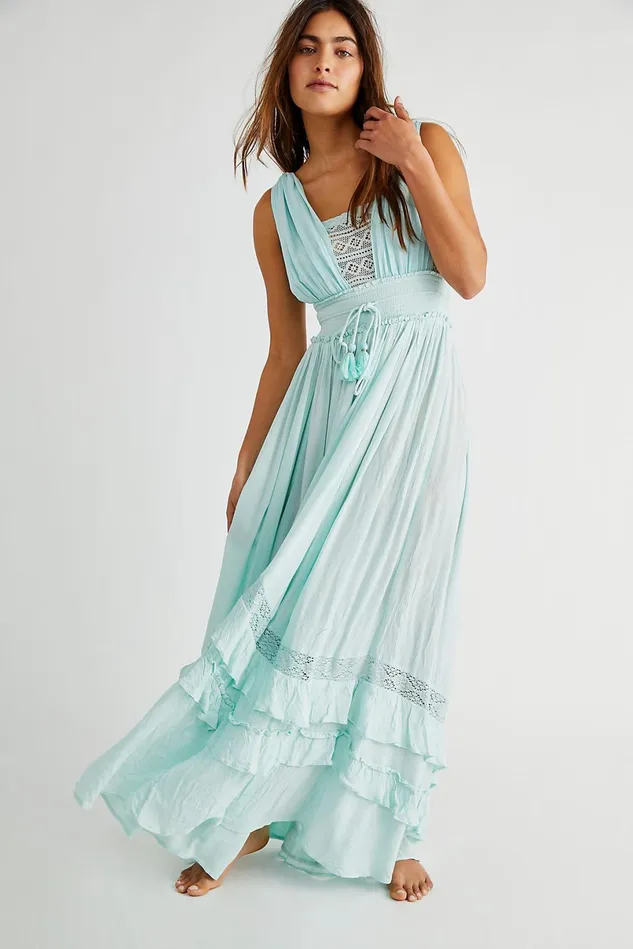 Women Maxi Dresses Free People Santa Maria Maxi Dress Sea Washed