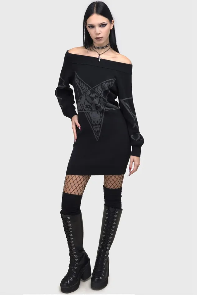 Women Maxi Killstar Demontorn Sweater Dress