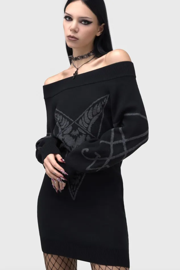Women Maxi Killstar Demontorn Sweater Dress