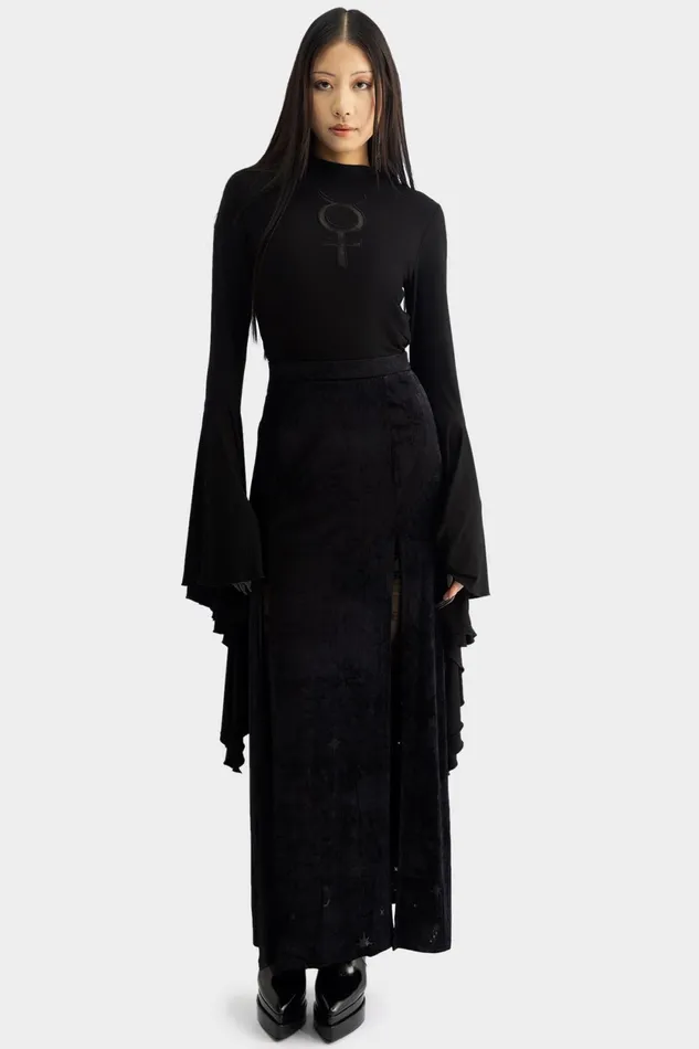 Women Maxi Skirts Killstar Coma Star Maxi Skirt