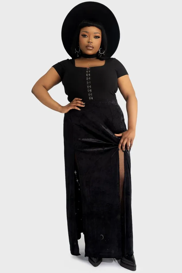 Women Maxi Skirts Killstar Coma Star Maxi Skirt