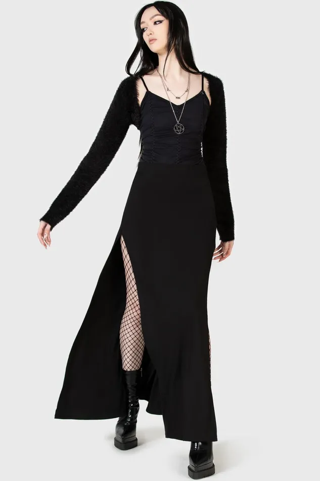 Women Maxi Skirts Killstar Nocturnal Shade Maxi Skirt